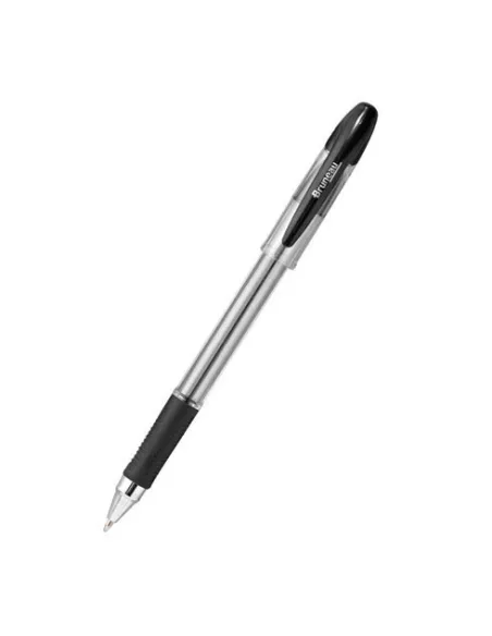 Bolígrafo punta de bola 1mm con grip capuchón rojo