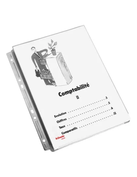 Bolsa 3 fundas PVC multitaladro sin solapa banda metal