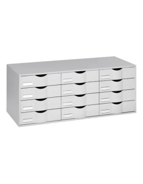 Organizador clasificador gris 12 cajones gris