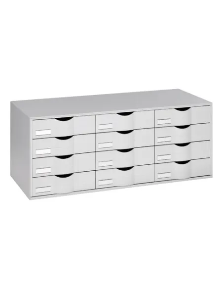 Organizador clasificador gris 12 cajones gris