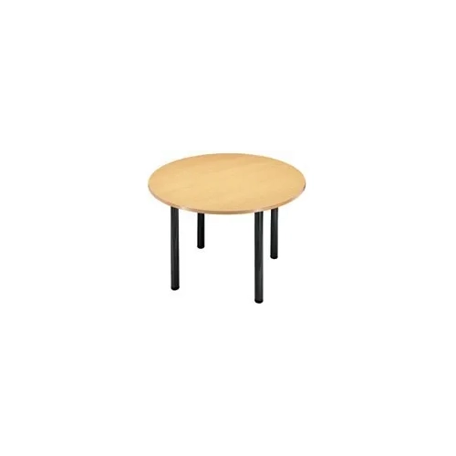 Mesa redonda 120 haya 4 patas tubo metálico color antracita