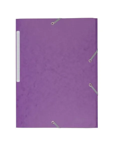 Carpeta carton con gomas 3 solapas 450 gms JMB Lila