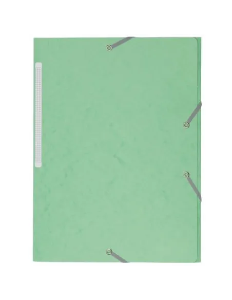 Carpeta carton con gomas 3 solapas 450 gms JMB Pistacho
