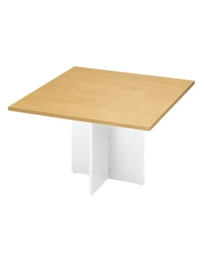 Tablero extensión mesa reunión ovalada haya patas blancas