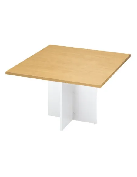 Tablero extensión mesa reunión ovalada haya patas blancas