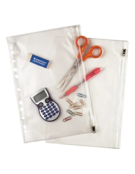Fundas multitaladro A4 con cierre Zip 10 unidades