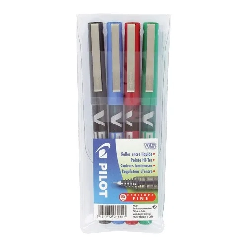 Estuche 4 Pilot V5 hi-tecpoint 0.5mm surtidos