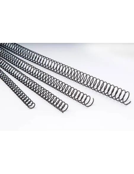 Espirales metálicas 38mm paso 5:1 para encuadernar negra