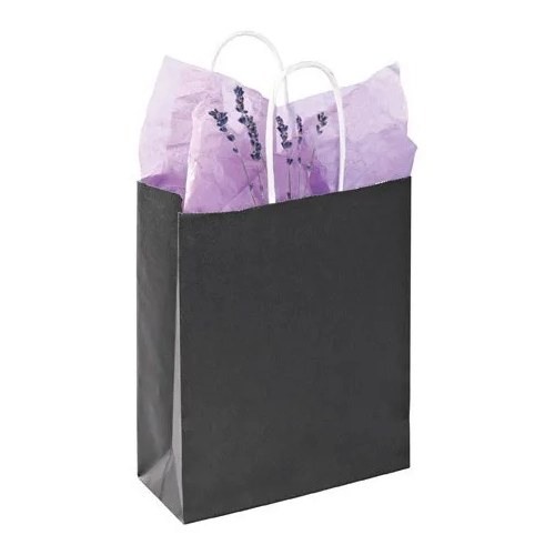 50 bolsas kraft cordon negras