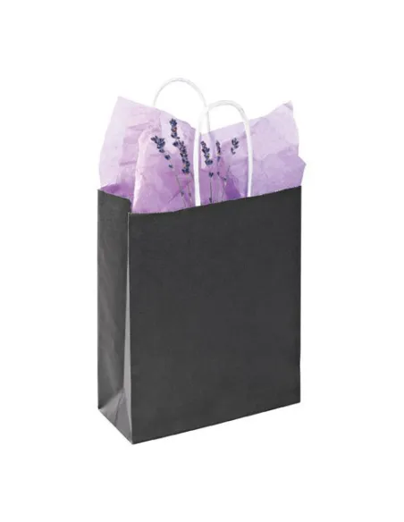 50 bolsas kraft cordon negras