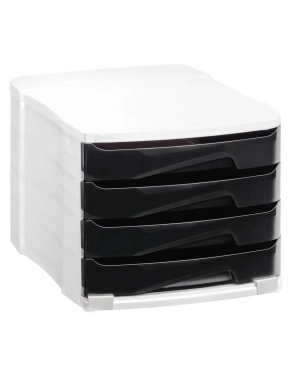 Organizador 4 cajones Gris Y Negro Bruneau