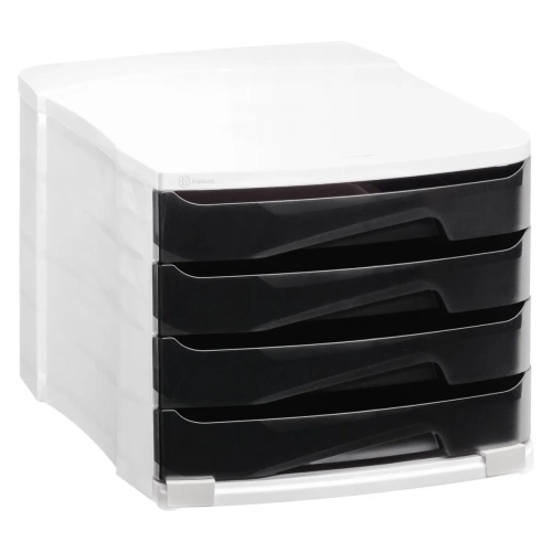 Organizador 4 cajones Gris Y Negro Bruneau