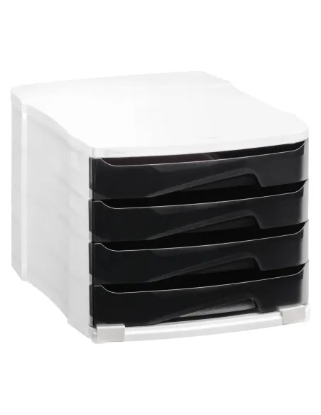 Organizador 4 cajones Gris Y Negro Bruneau