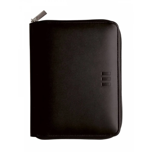 Agenda anillas Finocam Clan 1000 negra cierre de cremallera