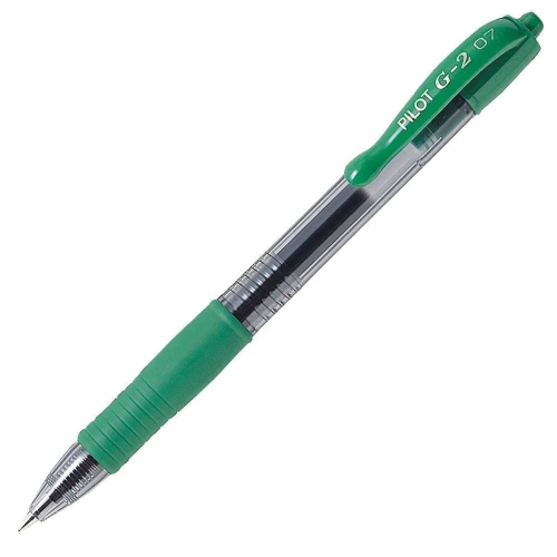 Bolígrafo pilot G2 trazo 0,7mm verde