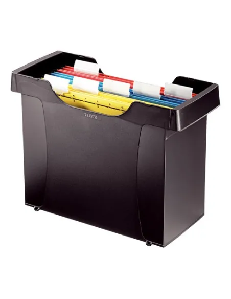 Caja archivadora carpetas colgantes azul