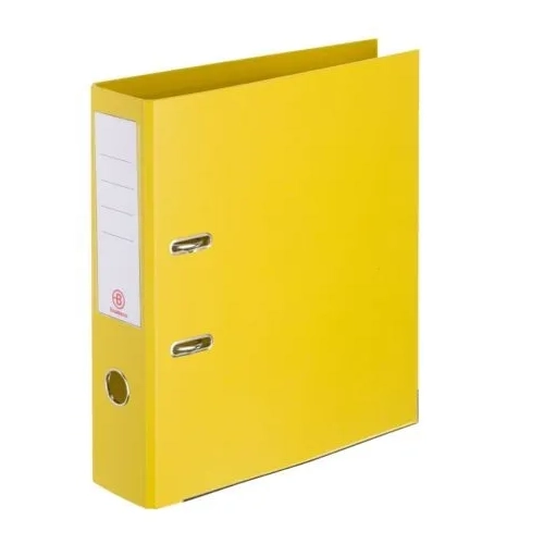 Archivador folio estrecho forrado polipropileno amarillo