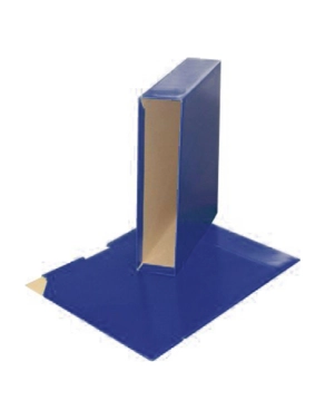 Cajetin para archivador poliprolileno A4 ancho azul oscuro