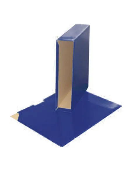 Cajetin para archivador poliprolileno A4 ancho azul oscuro
