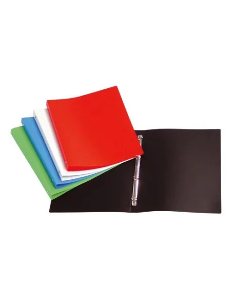 Carpeta p.p. 4 anillas 15mm DIN A4 Exacompta negro