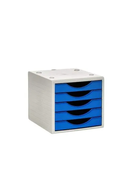 Modulo organizador sobremesa 5 cajones Archivotec azul