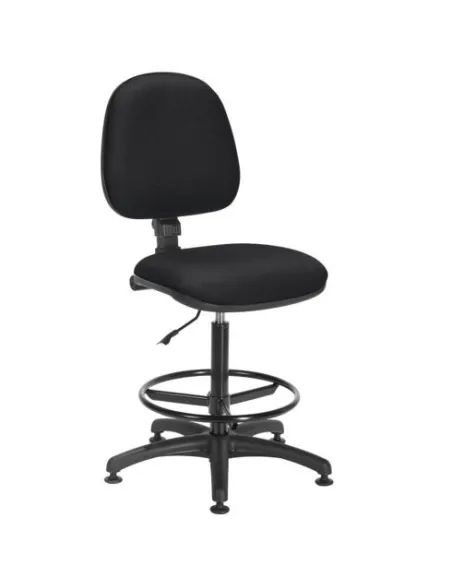 Silla  taller con reposapies contacto permanente Negra