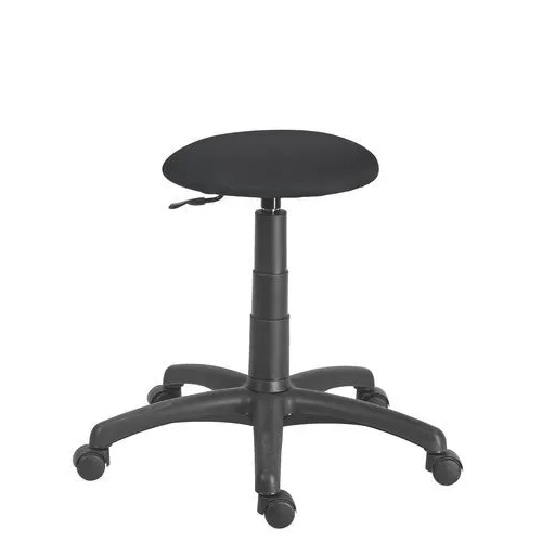 Taburete con ruedas office  estandar negro