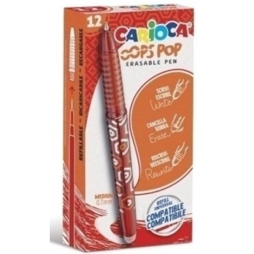 Boligrafo tinta Borrable Carioca Oops rojo