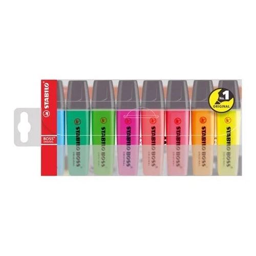 Bolsa 8 marcadores Stabilo Boss