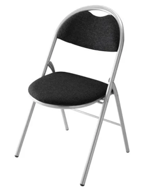 Silla plegable super confort 2 negra  patas aluminio