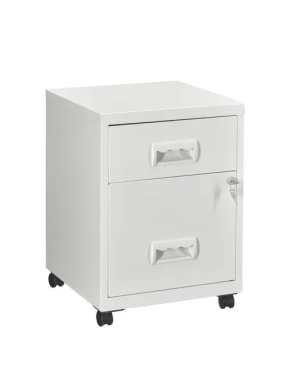 Cajonera metalica con ruedas budget 2 cajones gris