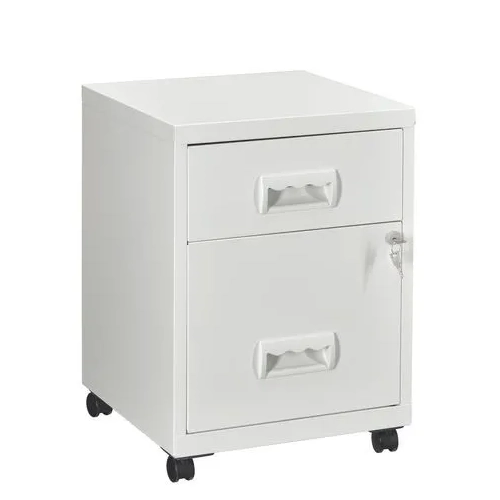 Cajonera metalica con ruedas budget 2 cajones gris