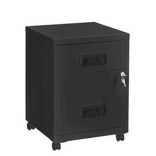 Cajonera metalica con ruedas budget 2 cajones negro