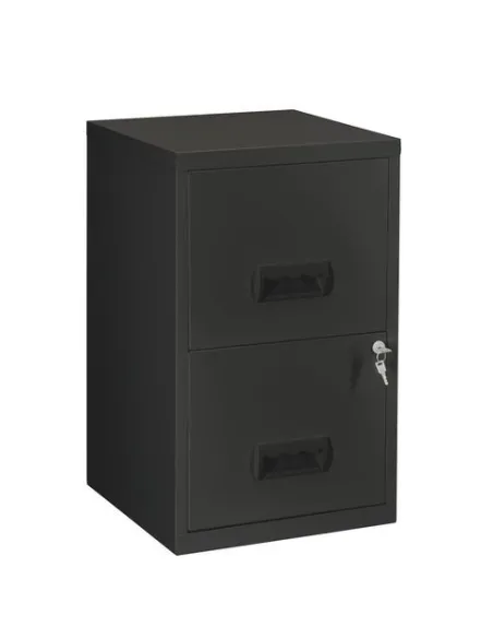 Archivador metalico 2 cajones carpetas colgantes  negro