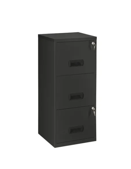 Archivador metalico carpetas colgantes 3 cajones negro