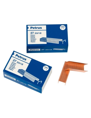 Caja 1000 grapas Cobreadas Petrus 23/13