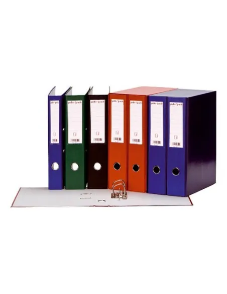 Conjunto 3 archivadores estrechos folio azul