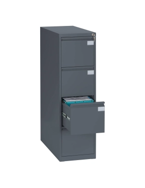 Archivador metalico carpetas colgantes 4 cajones Pro negro