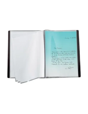 Carpeta 20 fundas fijas negra