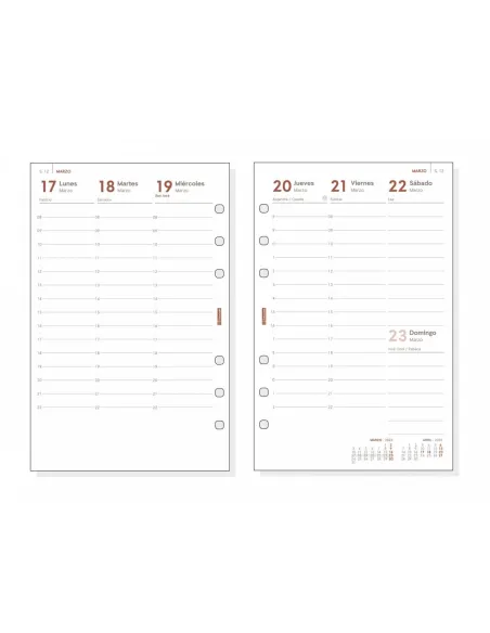 Recambio anual Finocam semana vista 500 castellano R599