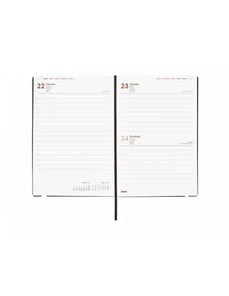 Agenda Finocam anual Dynamic Mara Y10 dia pagina negro