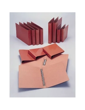 carpeta folio 4 anillas 25 mm color cuero