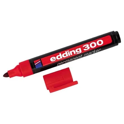 Marcador Edding 300 punta ojiva rojo