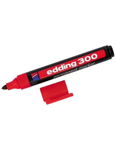 Marcador Edding 300 punta ojiva rojo