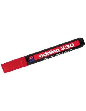 Marcador Edding 330 punta bisel rojo