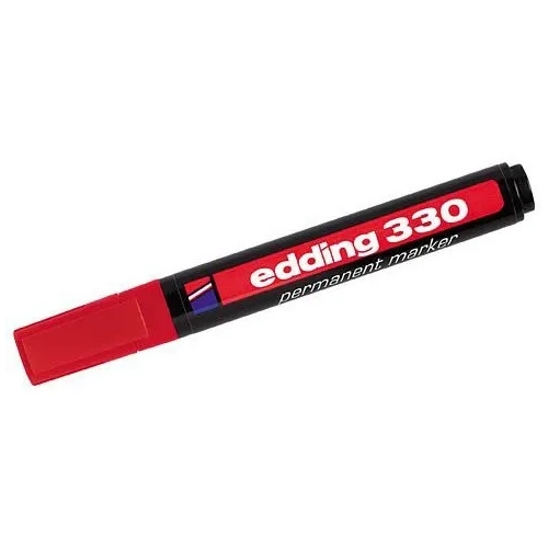 Marcador Edding 330 punta bisel rojo