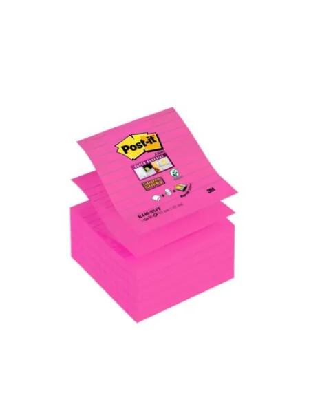 Bloc Pos It Z super sticky rallado fucsia 101x101
