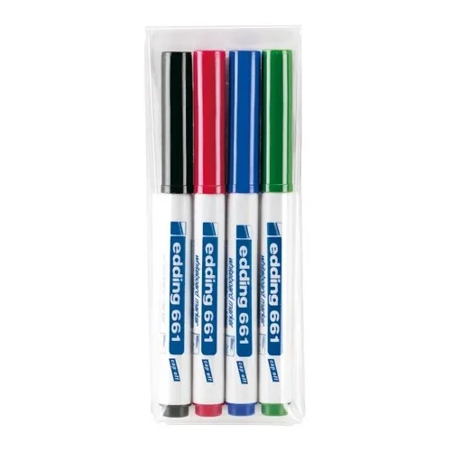 Bolsa 4 rotuladores pizarra Edding 661 surtidos
