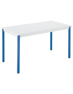 Mesa eco 160x80 gris patas azul