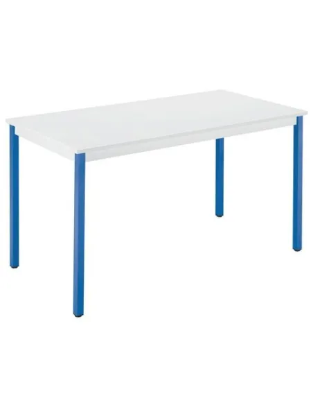 Mesa eco 160x80 gris patas azul